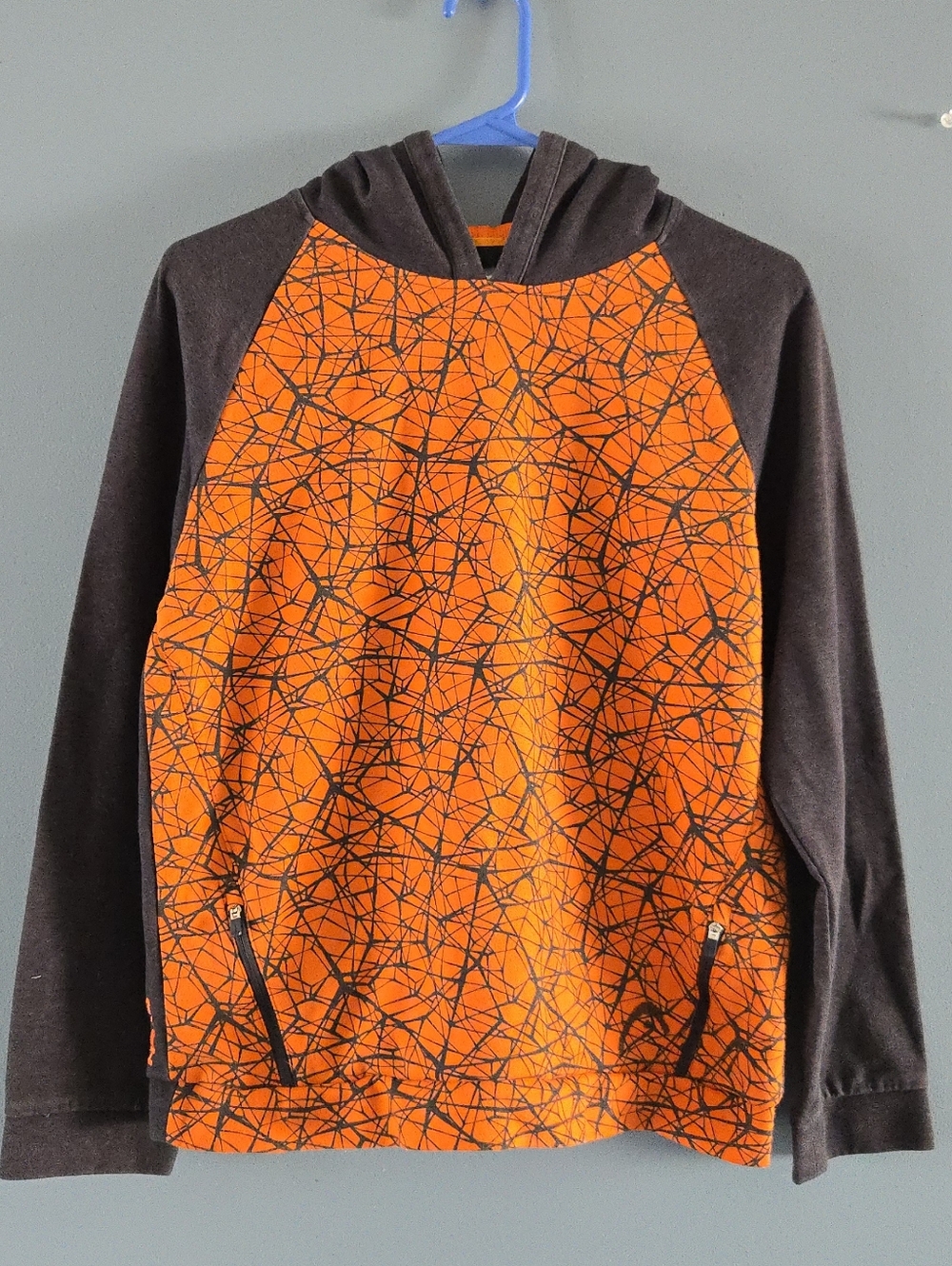 *Back To School* Teen Boys XL Orange and Black Hoodie By Head